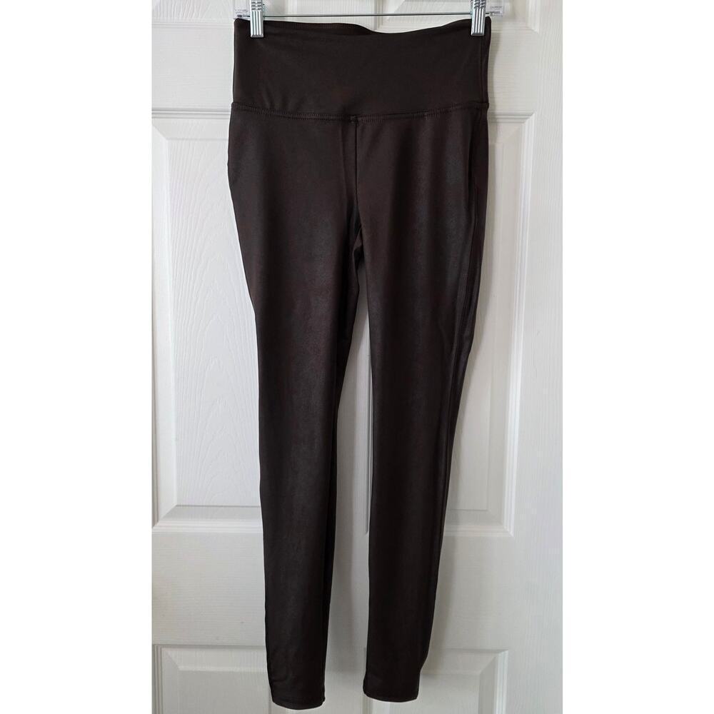 Seven7 Brown Faux Leather Leggings Women's Size Small